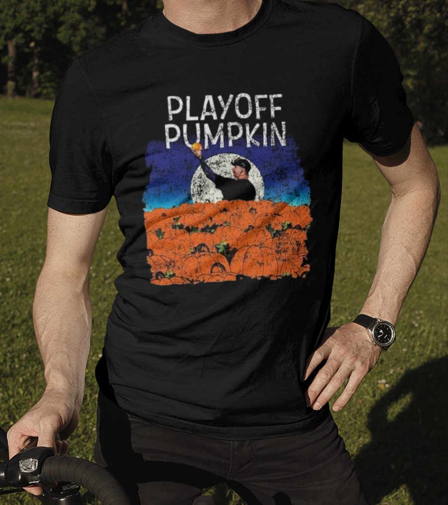 Mets Playoff Pumpkin Pitcher In Pumpkin Patch T-Shirt