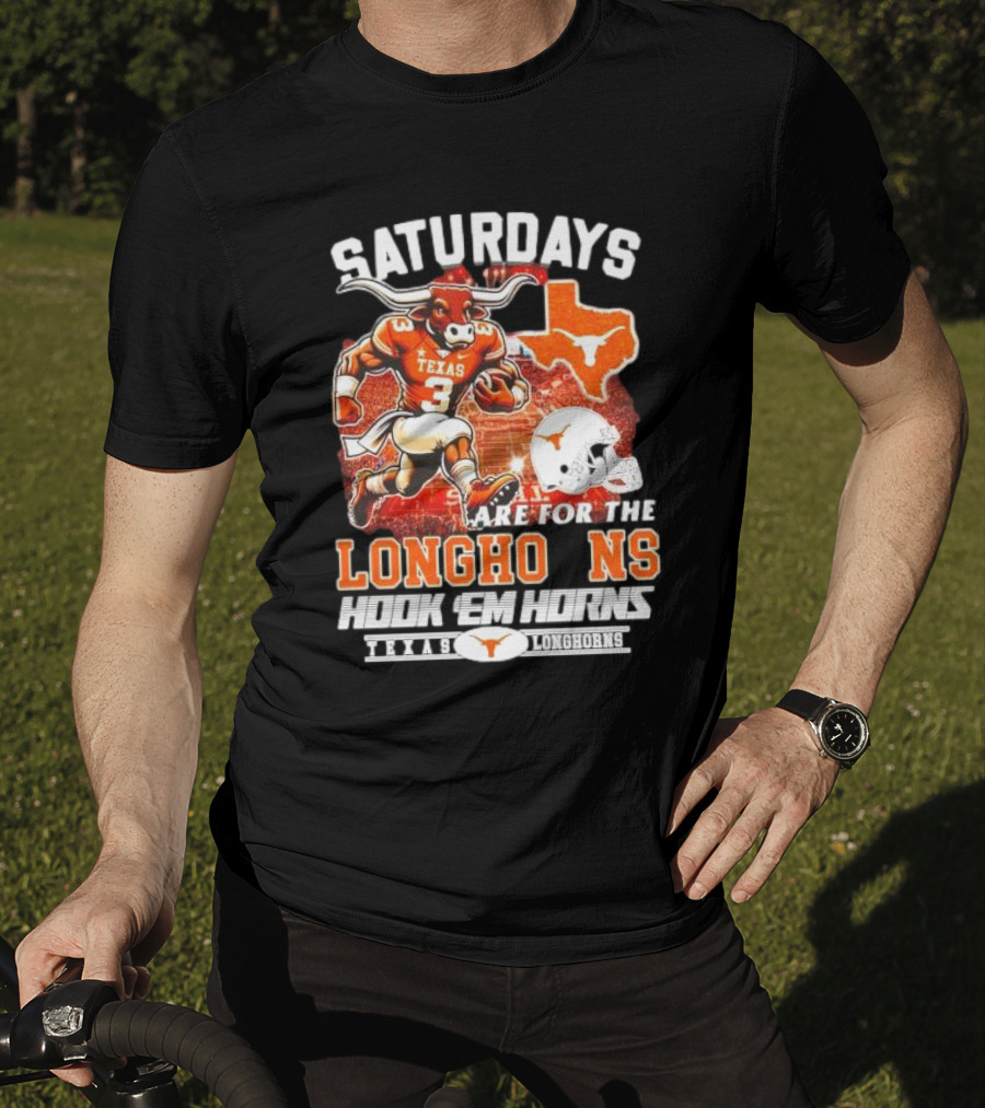 Saturdays Are For The Texas Longhorns Hook 'Em Horns Football Team T-Shirt
