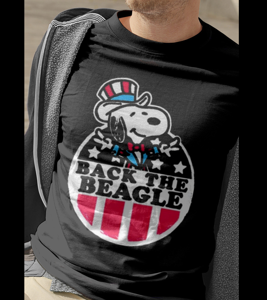 Snoopy Peanuts Back The Beagle Patriotic Uncle Sam T-Shirt