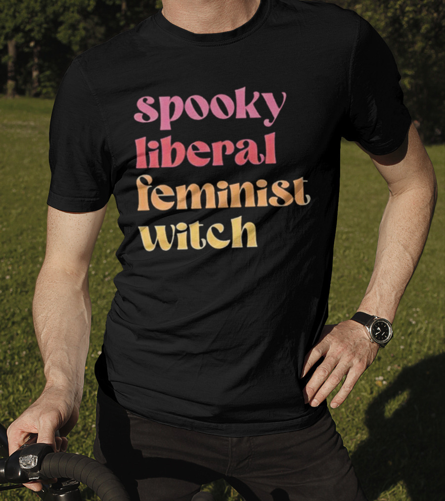 Spooky Liberal Feminist Witch T-Shirt