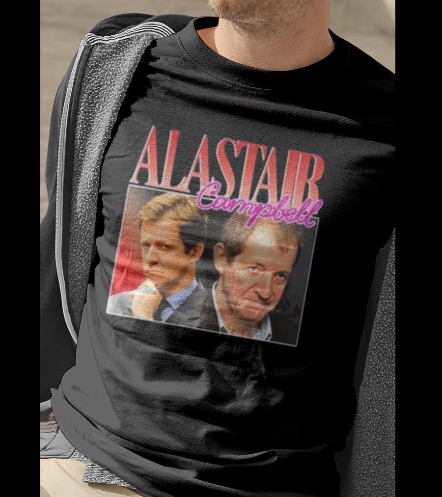 Alastair Campbell Retro Bold Portrait Duo T-Shirt
