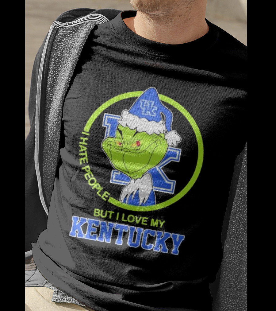 Kentucky Wildcats Grinch I Hate People But I Love My Kentucky T-Shirt