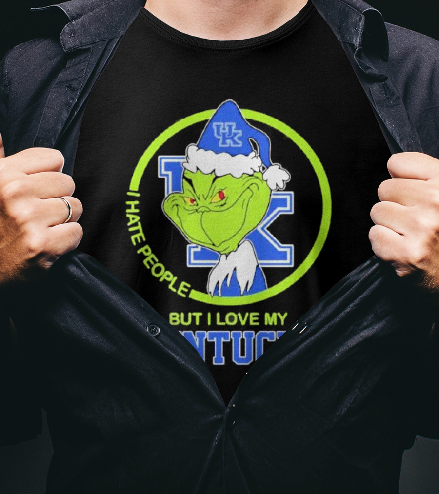 Kentucky Wildcats Grinch I Hate People But I Love My Kentucky T-Shirt