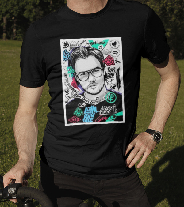 Liam Payne One Direction 1993 Get Low Stack It Up Polaroid For You Rip Tattoo Music T-Shirt