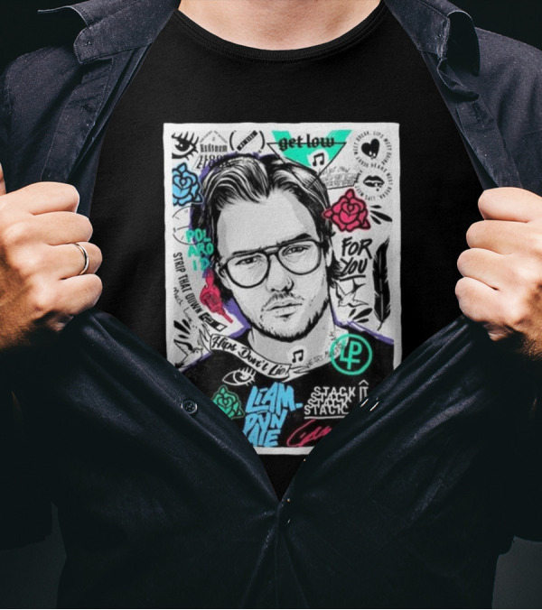 Liam Payne One Direction 1993 Get Low Stack It Up Polaroid For You Rip Tattoo Music T-Shirt