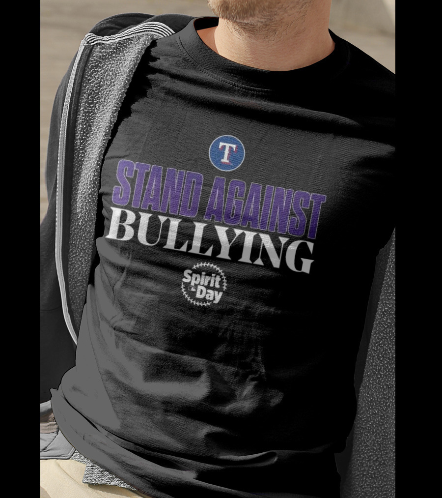 Stand Against Bullying Spirit Day Texas Rangers T T-Shirt