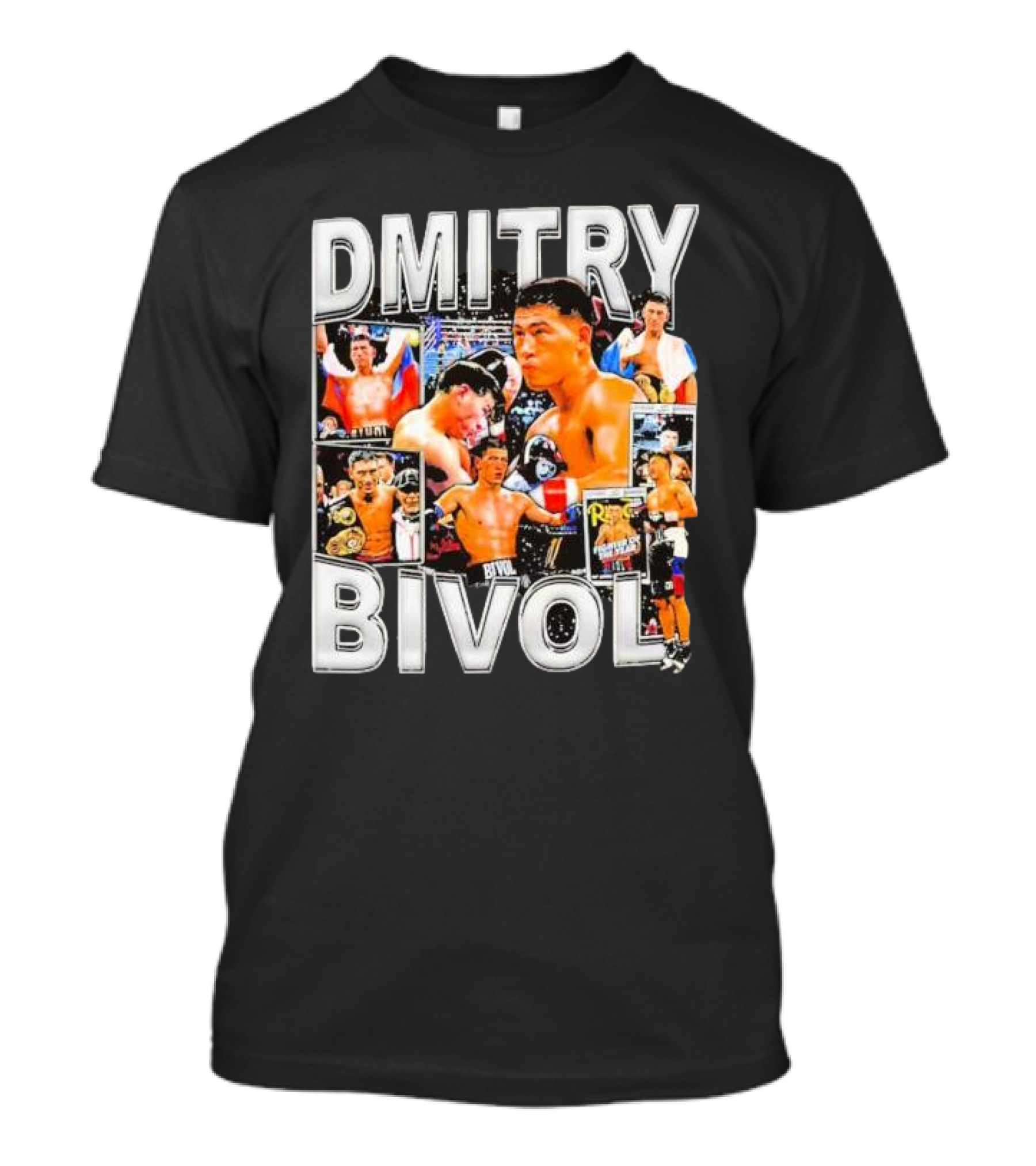 Dmitry Bivol Boxing Champion Vintage Collage T-Shirt