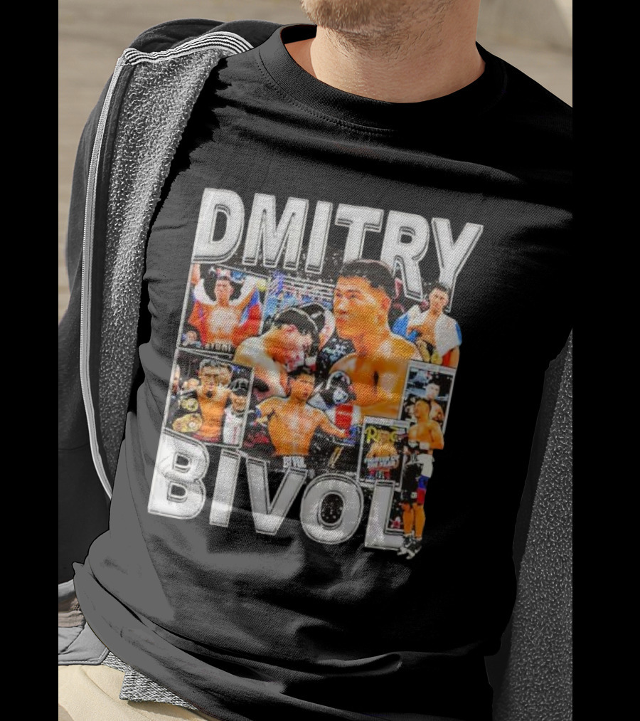 Dmitry Bivol Boxing Champion Vintage Collage T-Shirt
