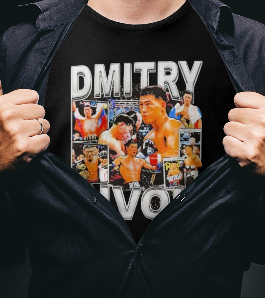 Dmitry Bivol Boxing Champion Vintage Collage T-Shirt