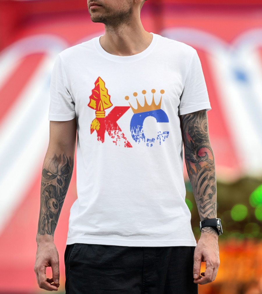Kansas City Chiefs Arrowhead and Royals Crown KC Combo T-Shirt