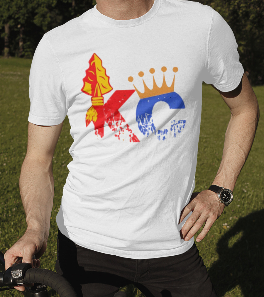Kansas City Chiefs Arrowhead And Royals Crown KC Combo T-Shirt