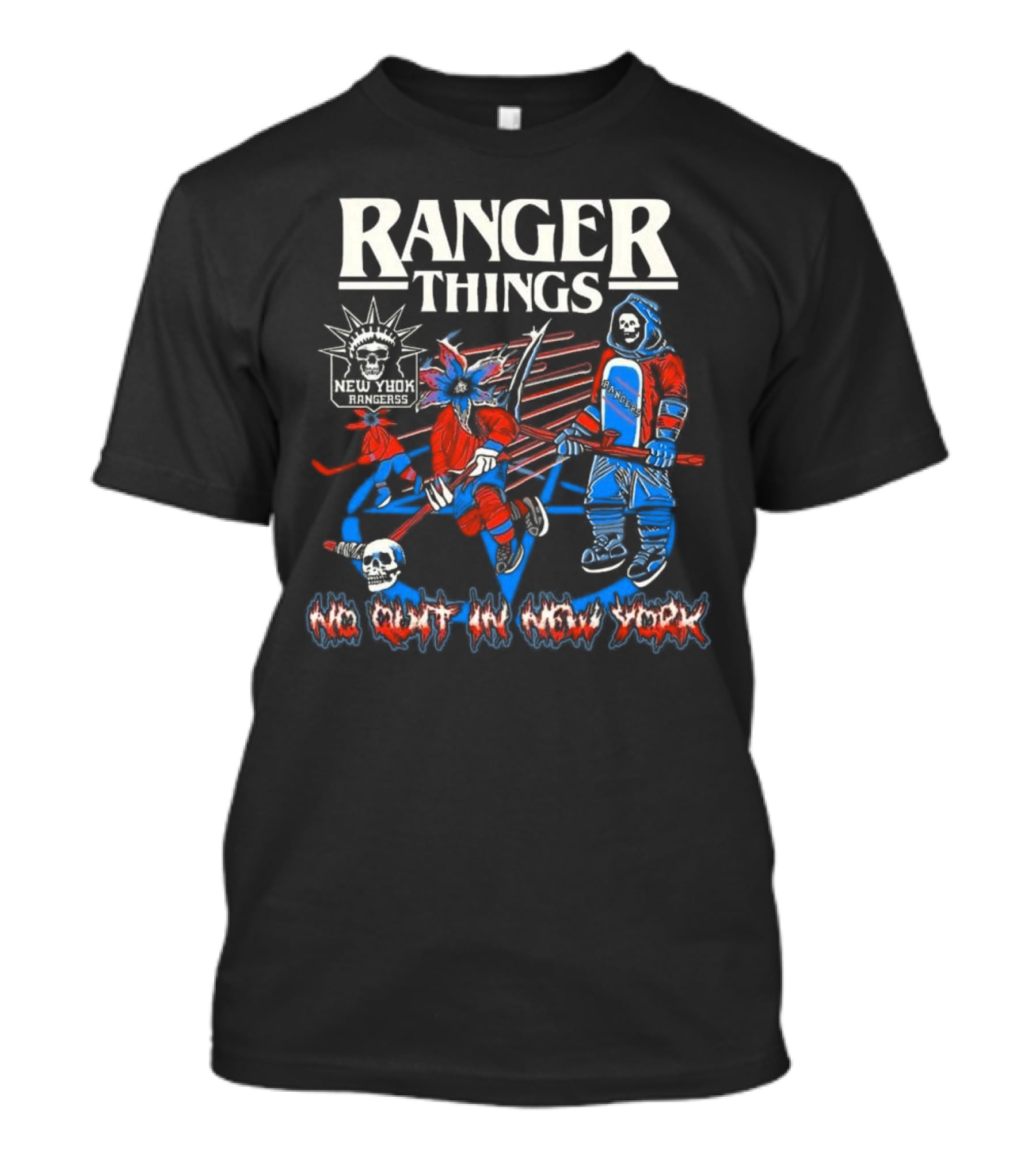 Ranger Things New York Rangers No Quit In New York Hockey T-Shirt