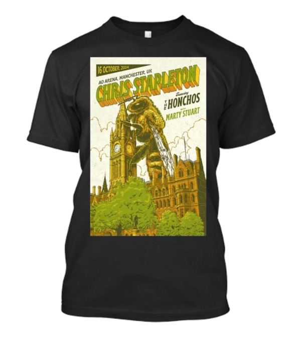 16 October 2024 Chris Stapleton Featuring The Honchos Marty Stuart AO Arena Manchester UK T-Shirt