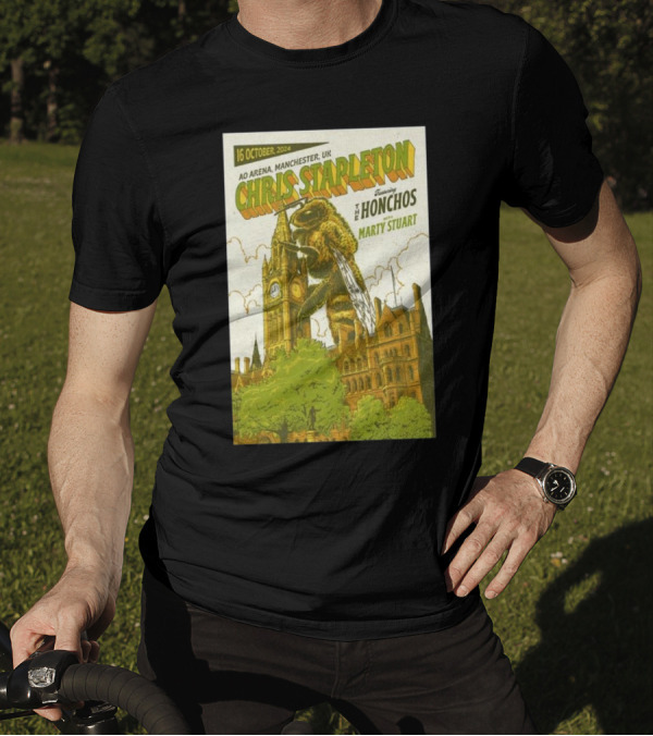 16 October 2024 Chris Stapleton Featuring The Honchos Marty Stuart AO Arena Manchester UK T-Shirt