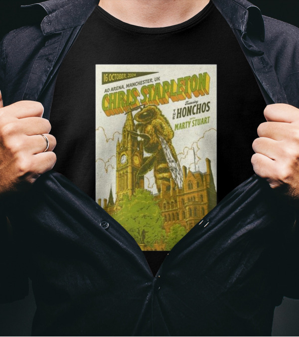 16 October 2024 Chris Stapleton Featuring The Honchos Marty Stuart AO Arena Manchester UK T-Shirt