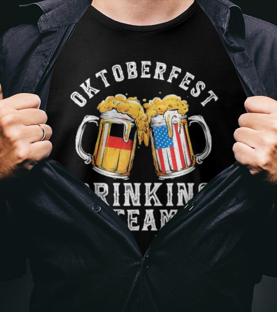 Oktoberfest Drinking Team Germany US Beer Mugs T-Shirt