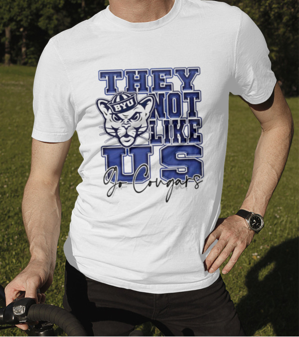 BYU Cougars They Not Like Us Go Cougars T-Shirt