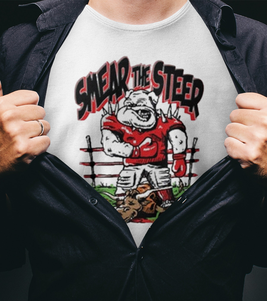 Georgia Bulldog Smear The Steer T-Shirt