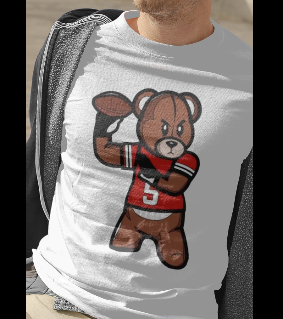 Louisville Teddy Bear Football Player Cartoon T-Shirt