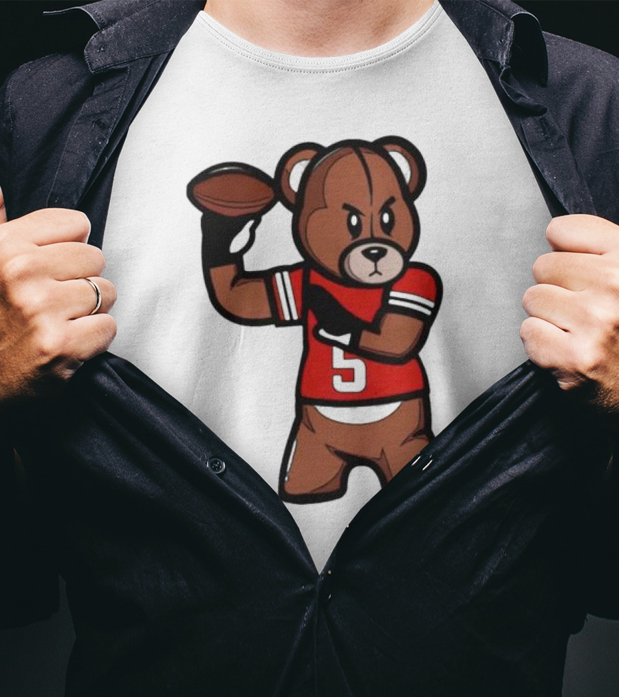 Louisville Teddy Bear Football Player Cartoon T-Shirt