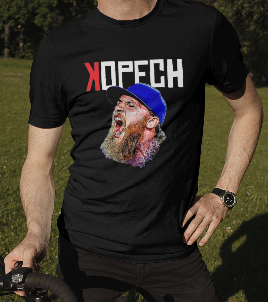 Michael Kopech Scream Yelling Illustration Blue Cap T-Shirt