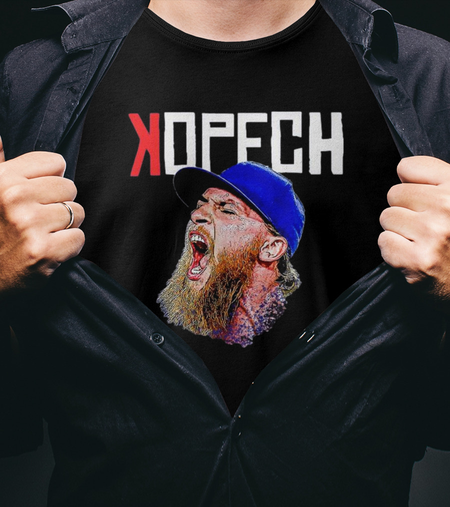 Michael Kopech Scream Yelling Illustration Blue Cap T-Shirt