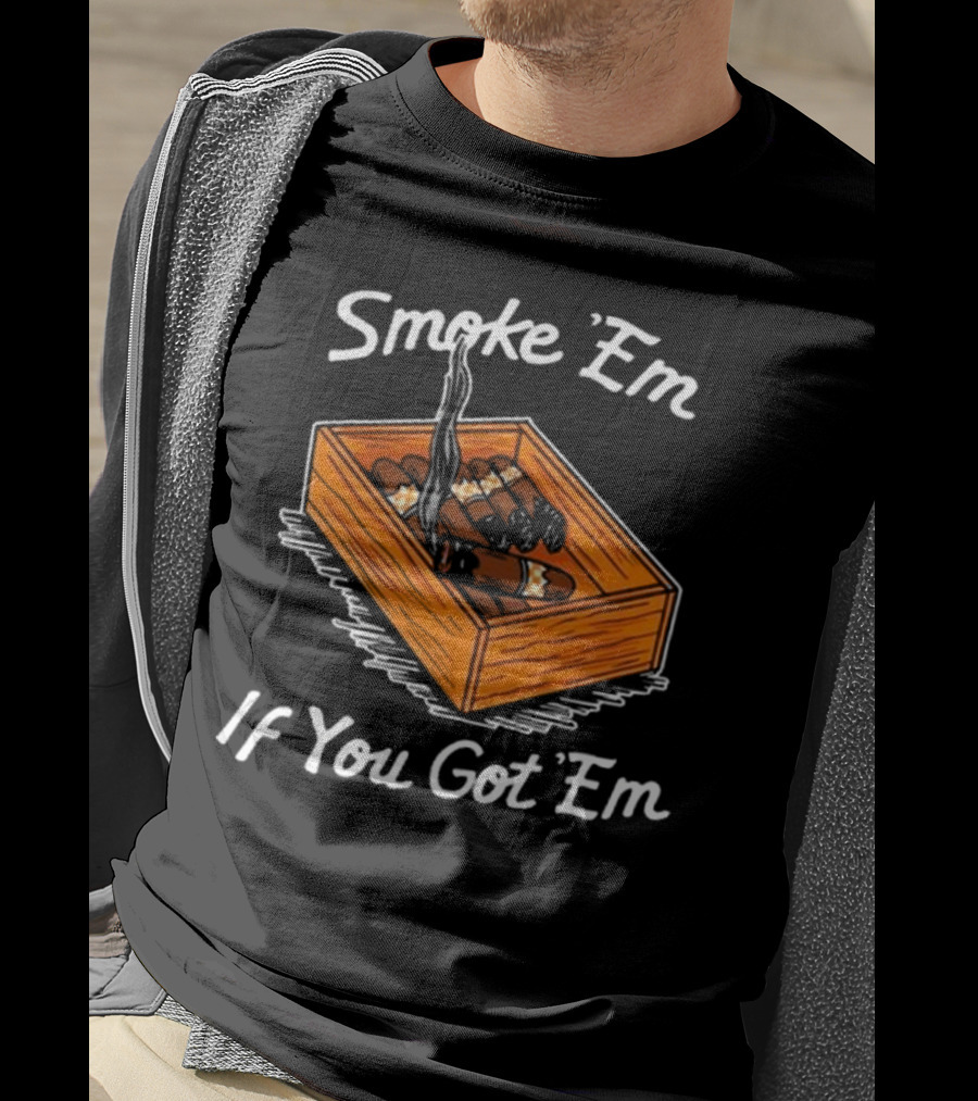Tennessee Volunteers Smoke Em If You Got Em Cigar Box T-Shirt