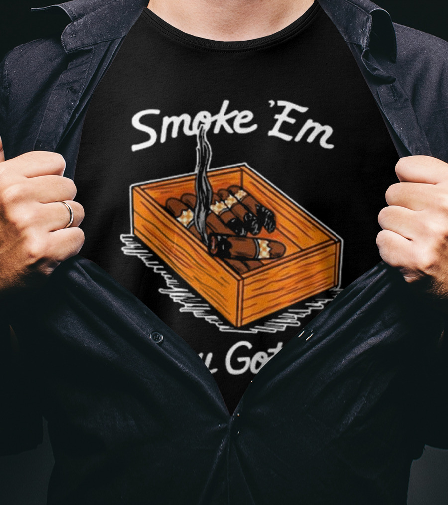 Tennessee Volunteers Smoke Em If You Got Em Cigar Box T-Shirt