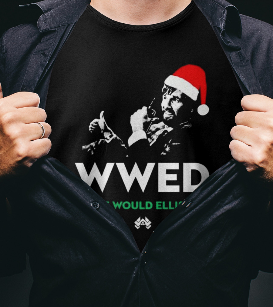 WWED What Would Ellis Do Santa Hat Christmas Edition T-Shirt