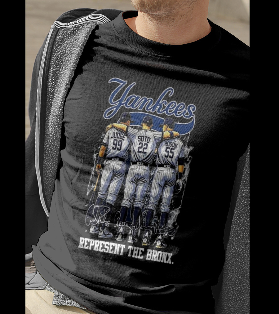 Yankees Judge Soto Rodon Represent The Bronx Signatures T-Shirt