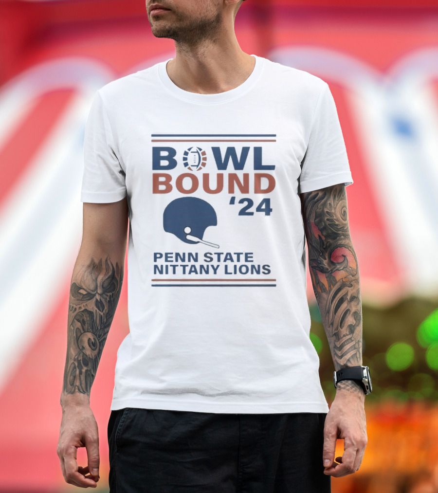 Bowl Bound '24 Penn State Nittany Lions Helmet Football T-Shirt