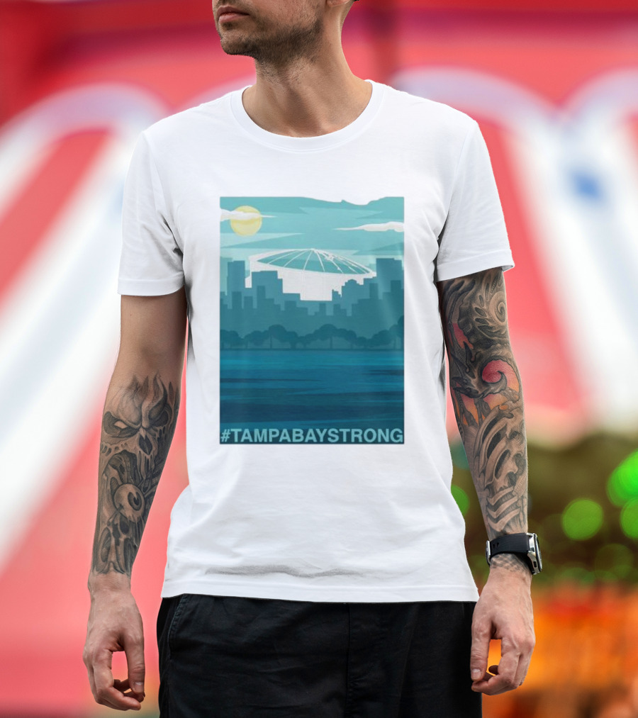Tampa Bay Skyline #TampaBayStrong Stadium T-Shirt