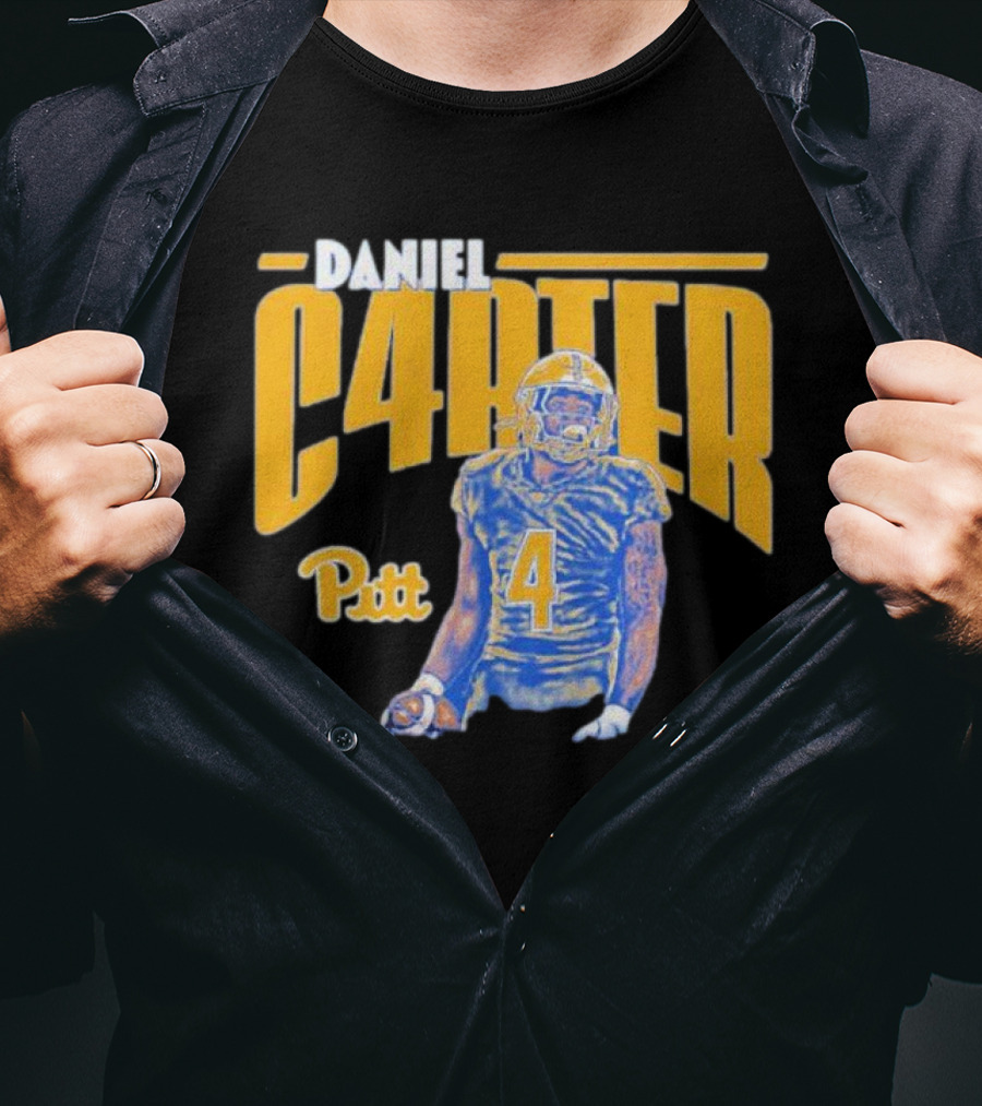 Daniel Carter Pitt Panthers Football Player Cartoon T-Shirt