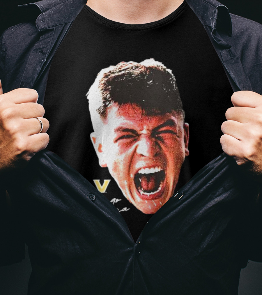 Diego Pavia Vanderbilt Commodores Signature Swag Head T-Shirt