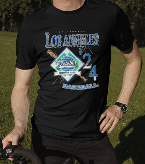 Los Angeles California October 2024 Postseason Bound Baseball T-Shirt
