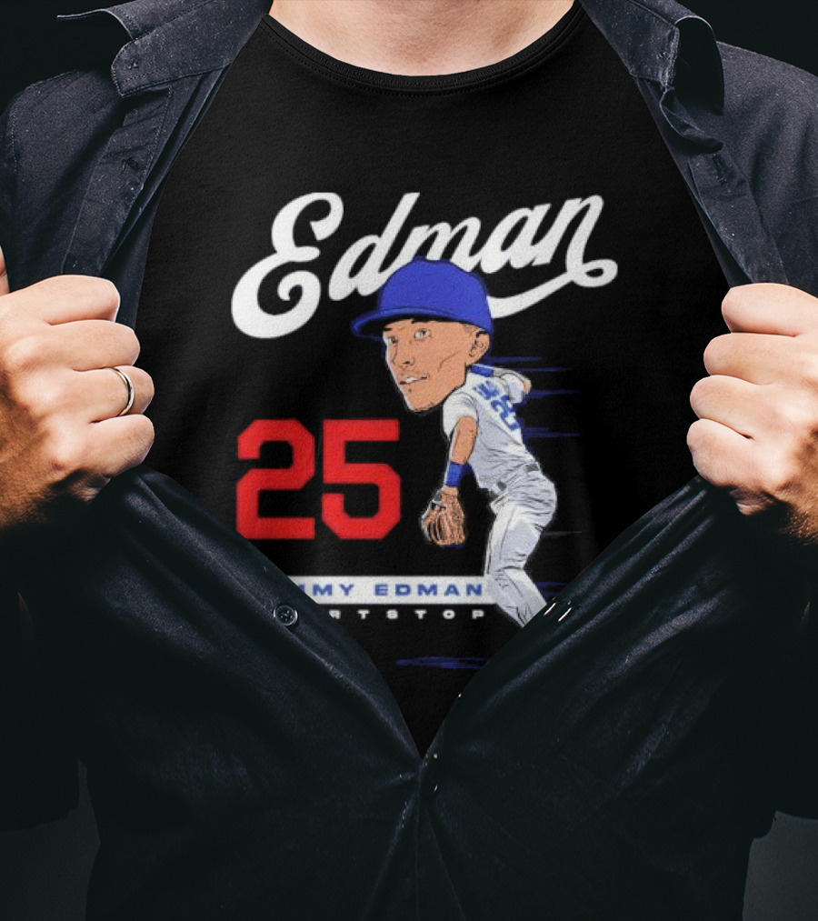Edman 25 Tommy Edman Shortstop Cartoon T-Shirt