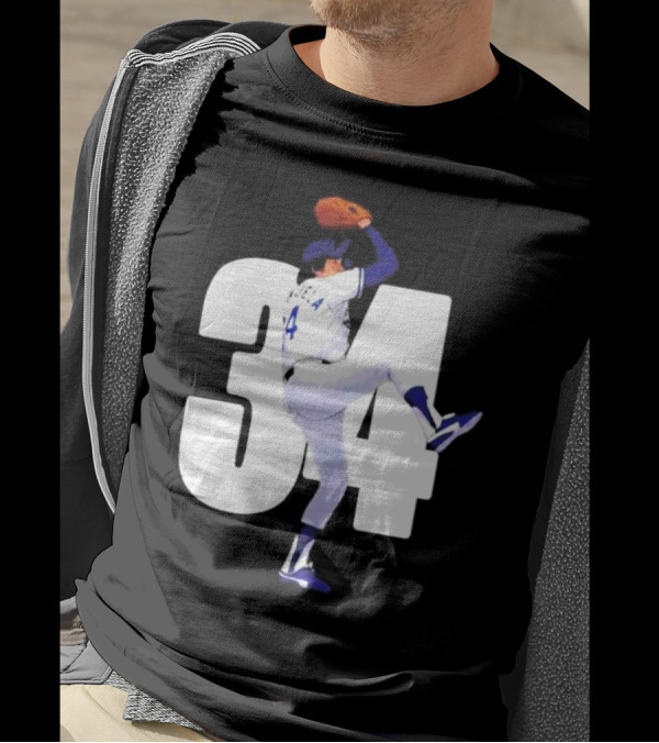 34 Fernando Valenzuela Pitcher Los Angeles Dodgers T-Shirt