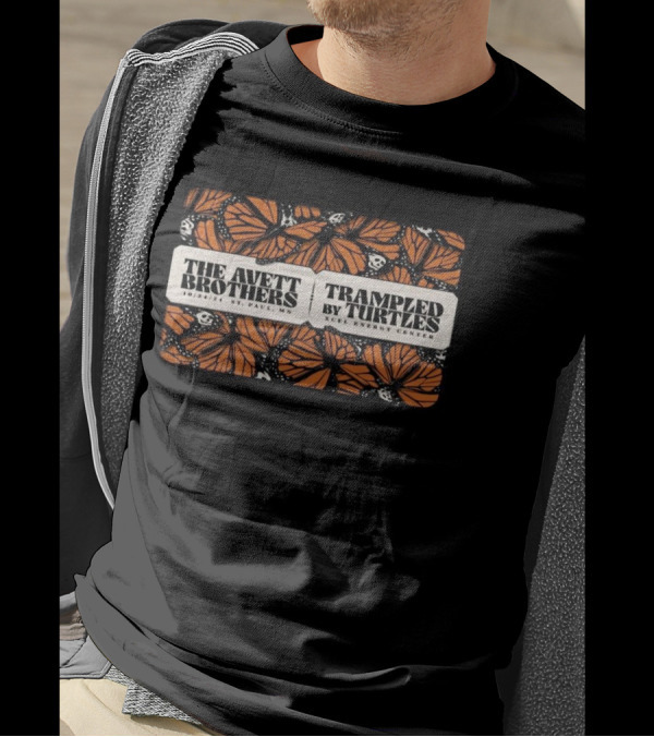 The Avett Brothers And Trampled By Turtles Xcel Energy Center St. Paul MN October 24 2024 Monarch Butterflies T-Shirt
