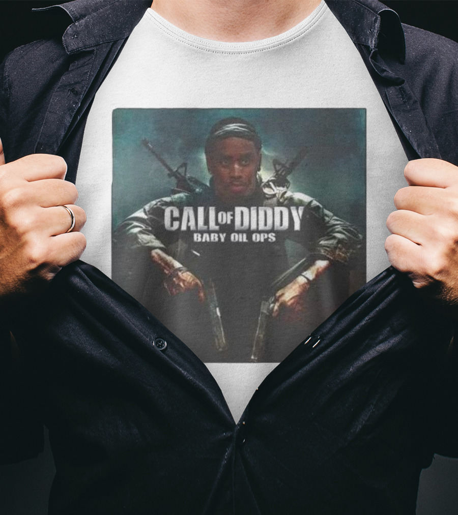 Call Of Diddy Baby Oil Ops Parody Game Soldier Image T-Shirt