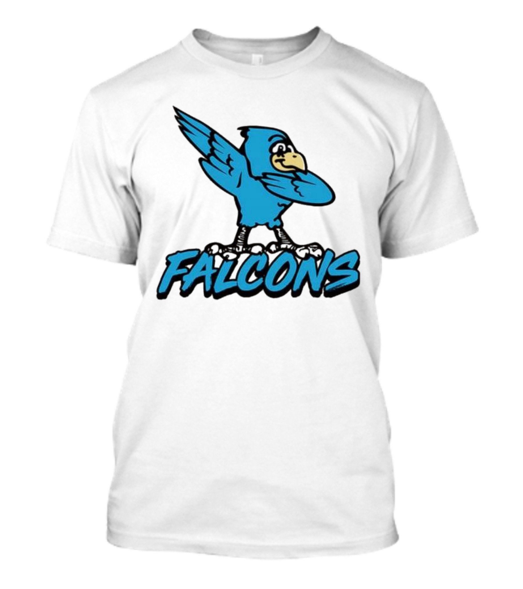 Ft Wright Falcons Mascot Dab Pose With Falcons Text T-Shirt