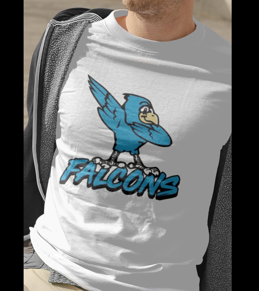 Ft Wright Falcons Mascot Dab Pose With Falcons Text T-Shirt