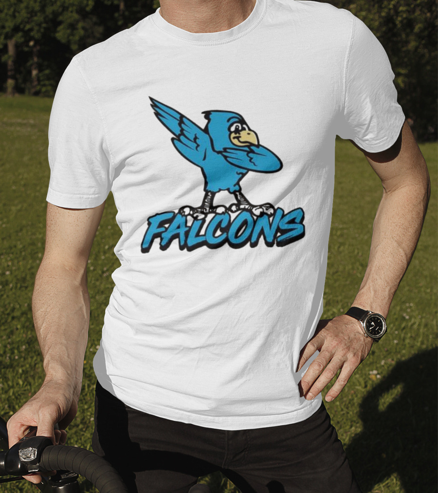 Ft Wright Falcons Mascot Dab Pose With Falcons Text T-Shirt