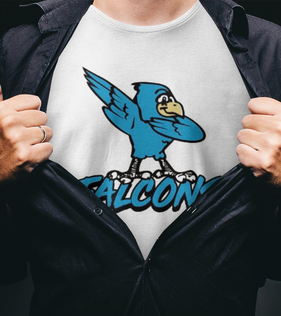 Ft Wright Falcons Mascot Dab Pose With Falcons Text T-Shirt