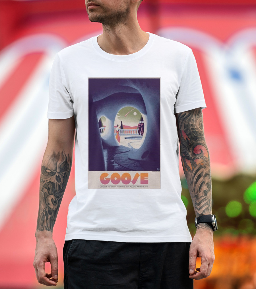 Goose Concert Poster Nashville Ascend Amphitheater October 24 T-Shirt