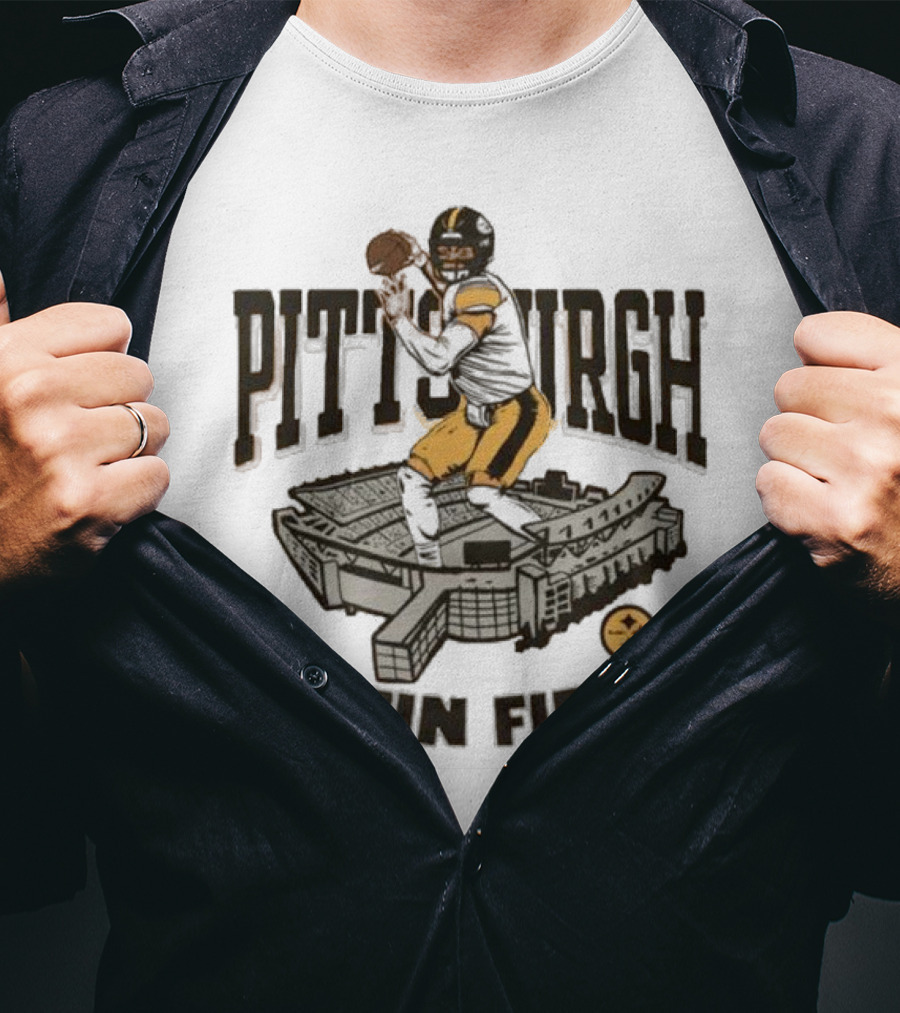Pittsburgh Steelers Justin Fields Player Stadium NFL Football T-Shirt