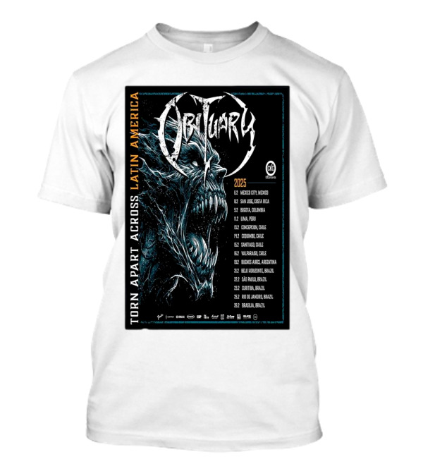 Obituary Torn Apart Across Latin America 2025 Tour Dates T-Shirt