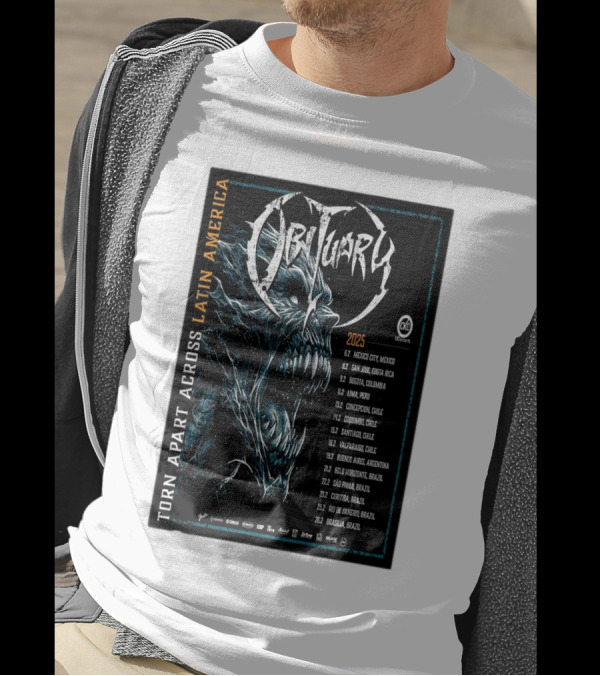 Obituary Torn Apart Across Latin America 2025 Tour Dates T-Shirt