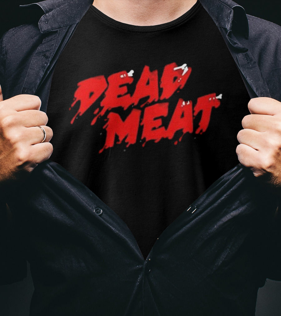 Dead Meat Red Dripping Text T-Shirt