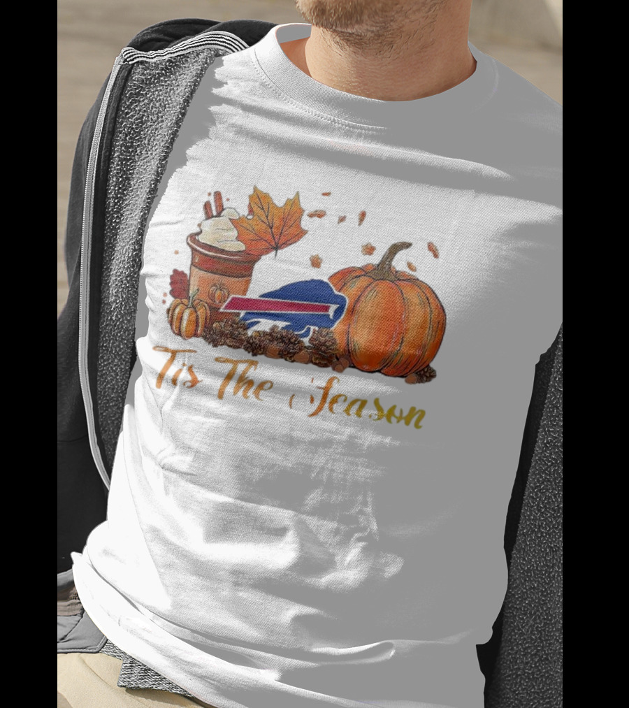 Buffalo Bills Tis The Season Pumpkin Latte Autumn Football T-Shirt