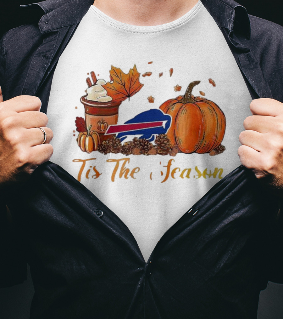 Buffalo Bills Tis The Season Pumpkin Latte Autumn Football T-Shirt